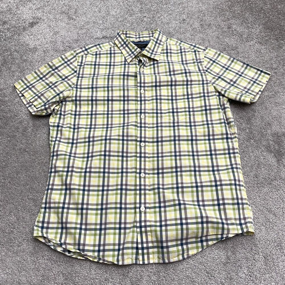 Banana Republic Soft Wash Slim Fit Button Down Shirt Medium Multi Plaid Cotton